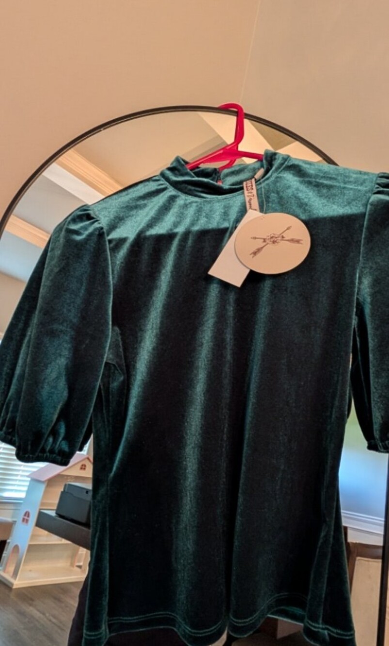 3/$16 Gypsies & Moondust Teal Velvet Top
